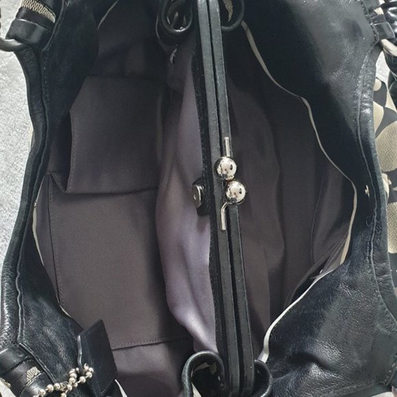 Coach Parker Op Art Kiss Lock Satchel L0893-13441 - Picture 6 of 8